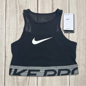 Nike Women's Size Small Pro Dri-Fit Crop Tank Top Black